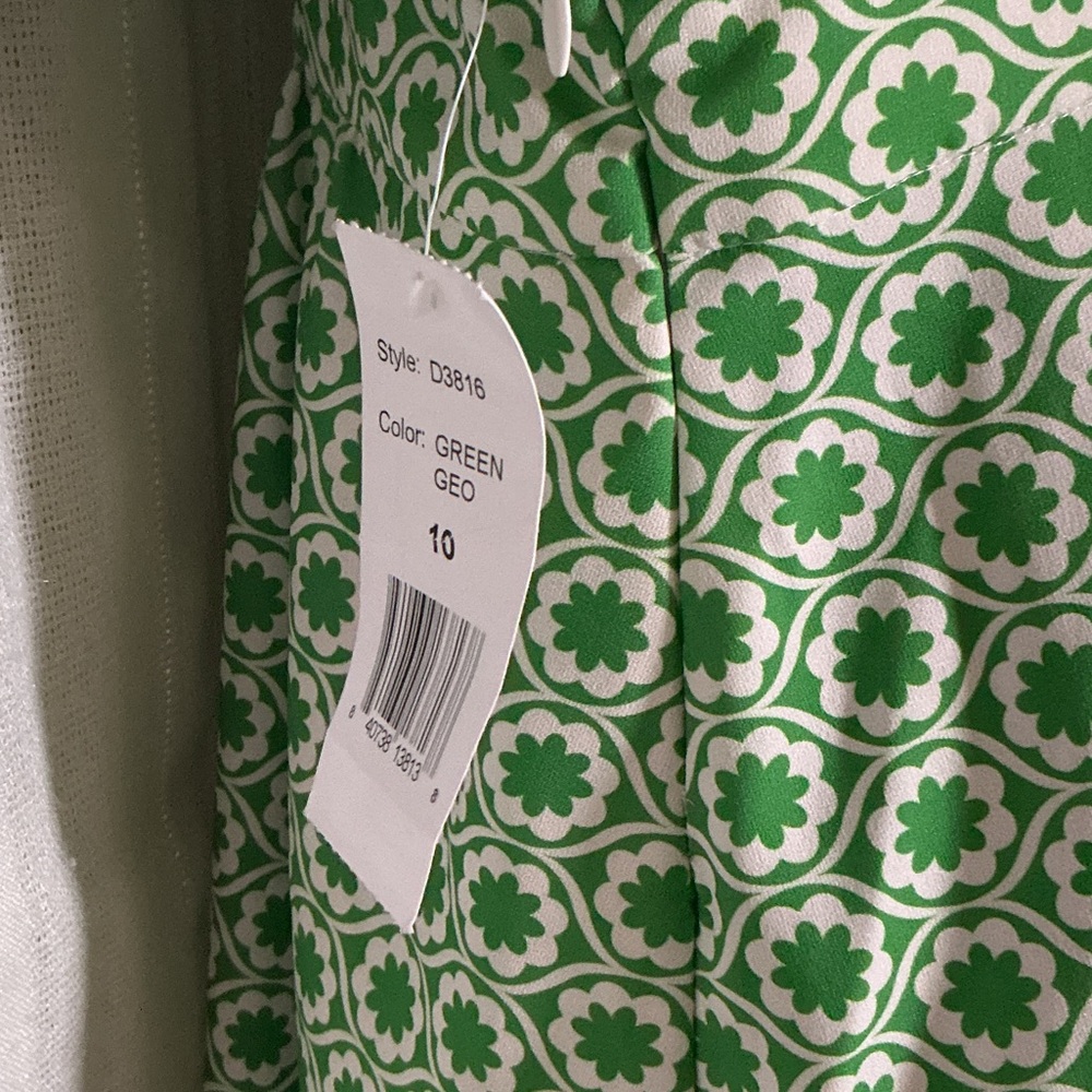 Alexia Admor Green White Floral V-Neck Maxi Dress NWT Size 10 - Picture 10 of 11